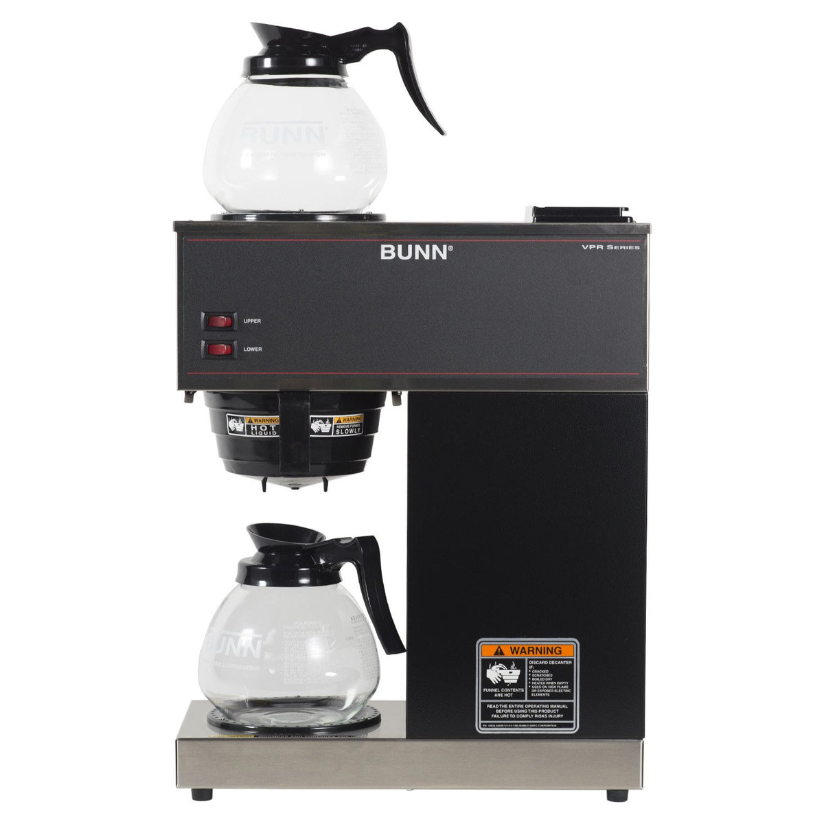 12-Cup Commercial Coffee Brewer with Glass Decanters Q6163