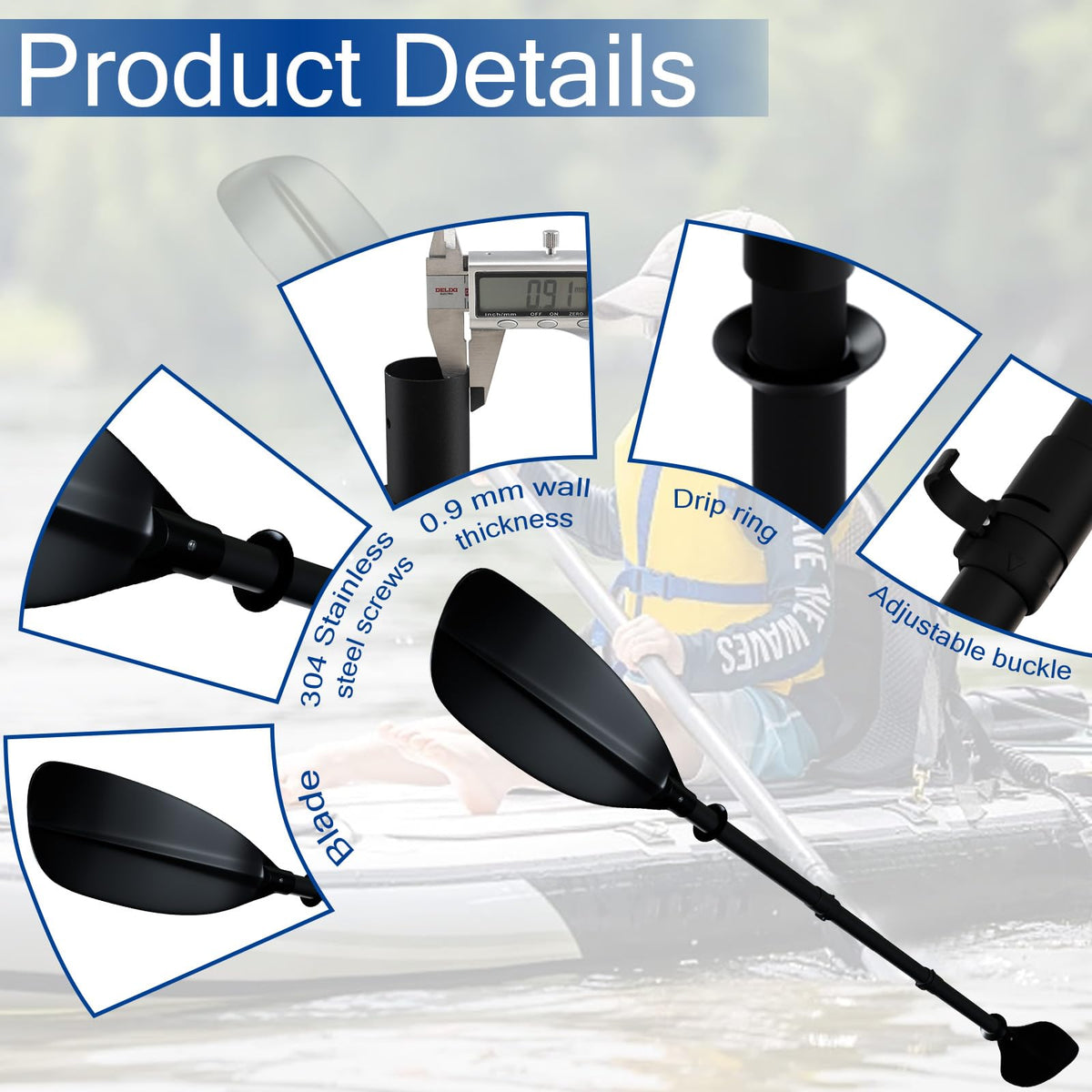 Telescoping Adjustable Kayak Paddle O319186