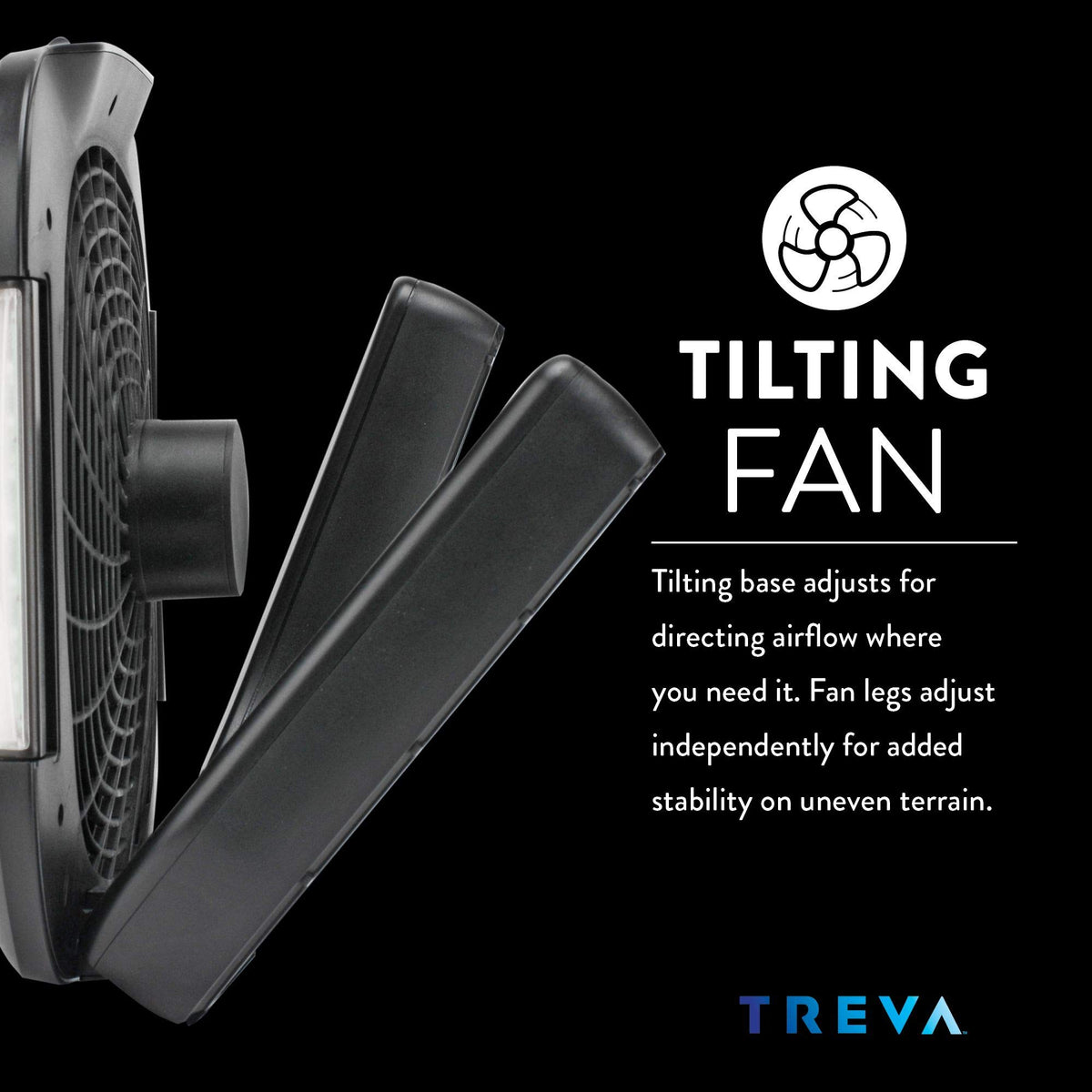 10 in Portable Fan with LED Lights C5433