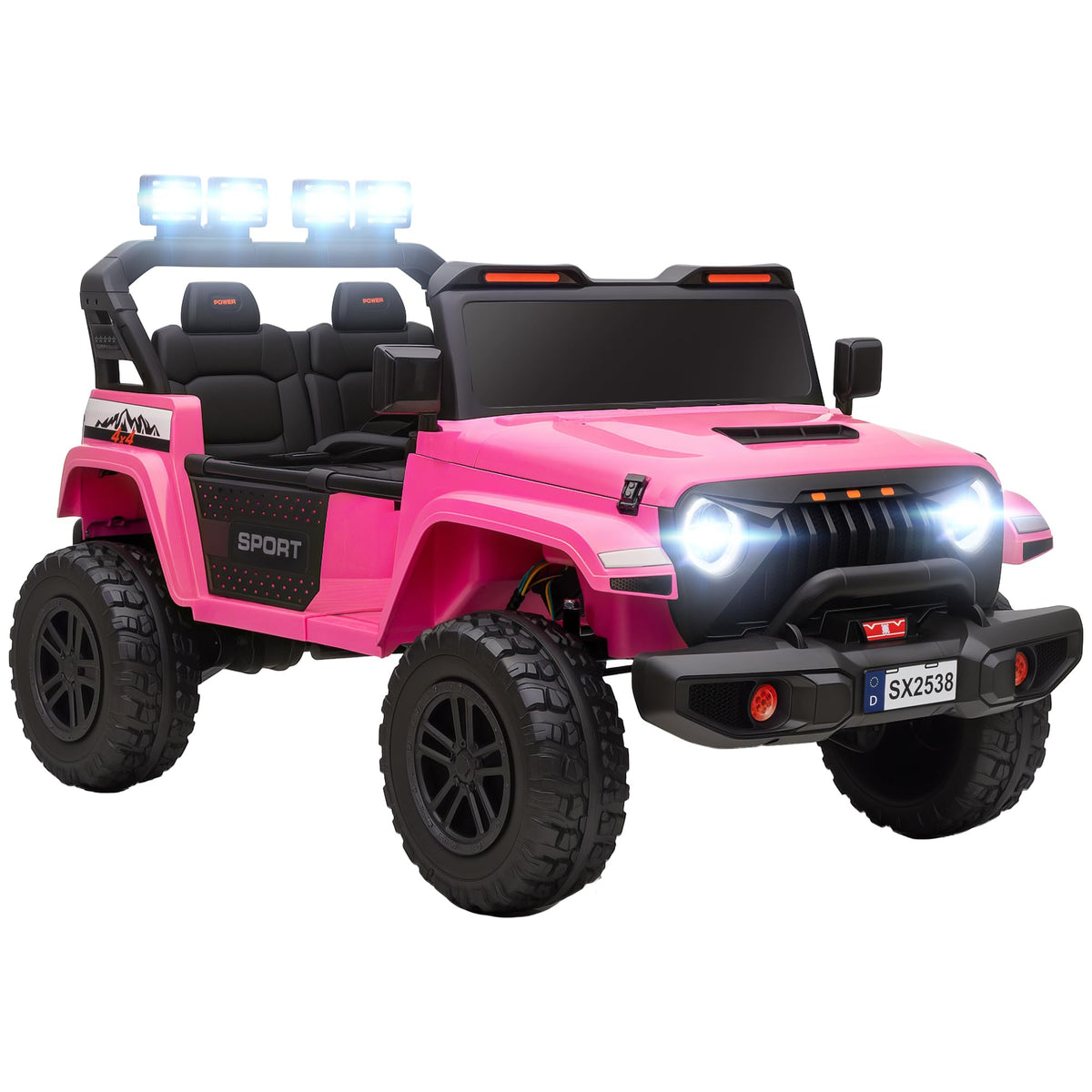 24V 2-Seater Kids Ride on Truck Car Pink M3230