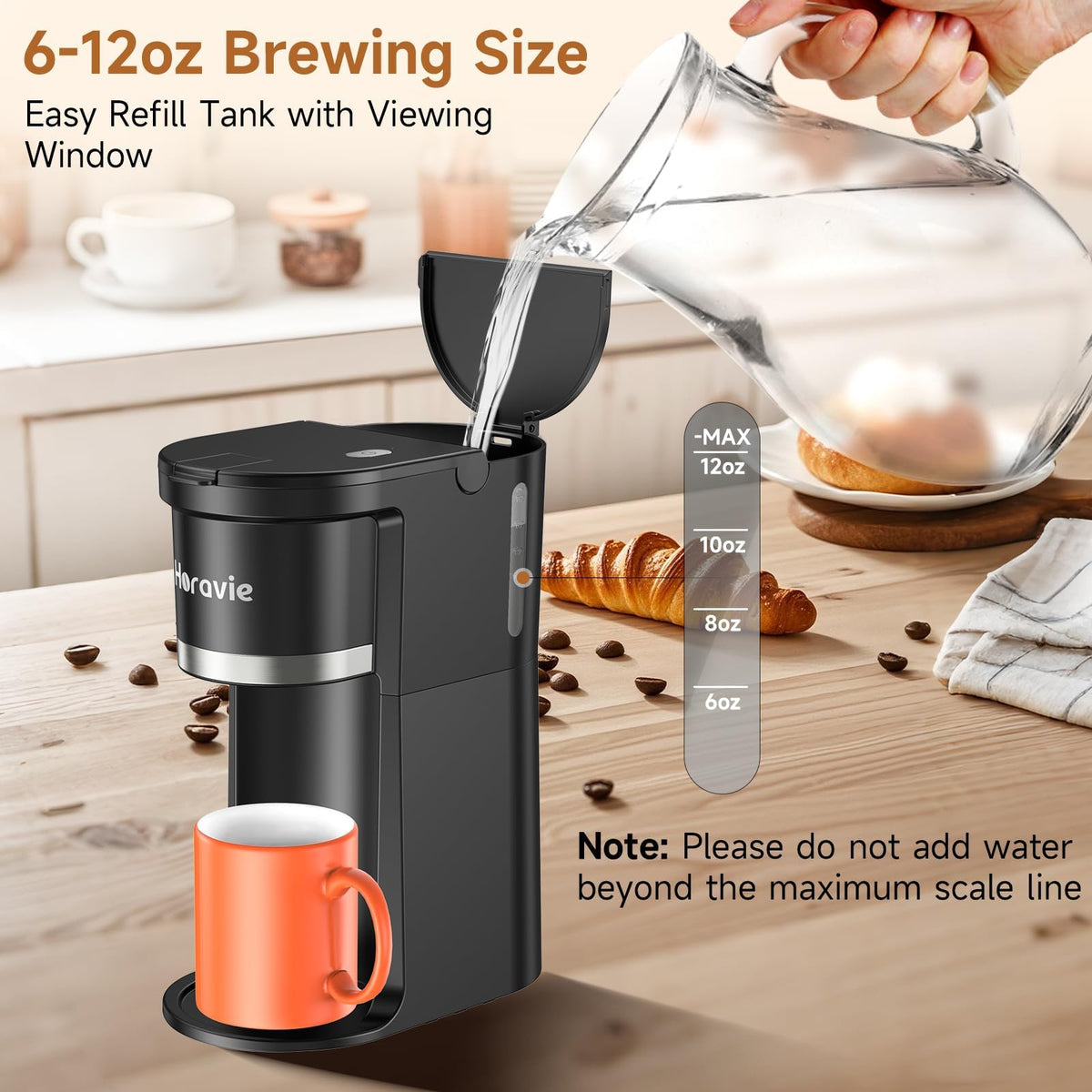 Single Serve Coffee Maker for K-Cup & Grounds H247