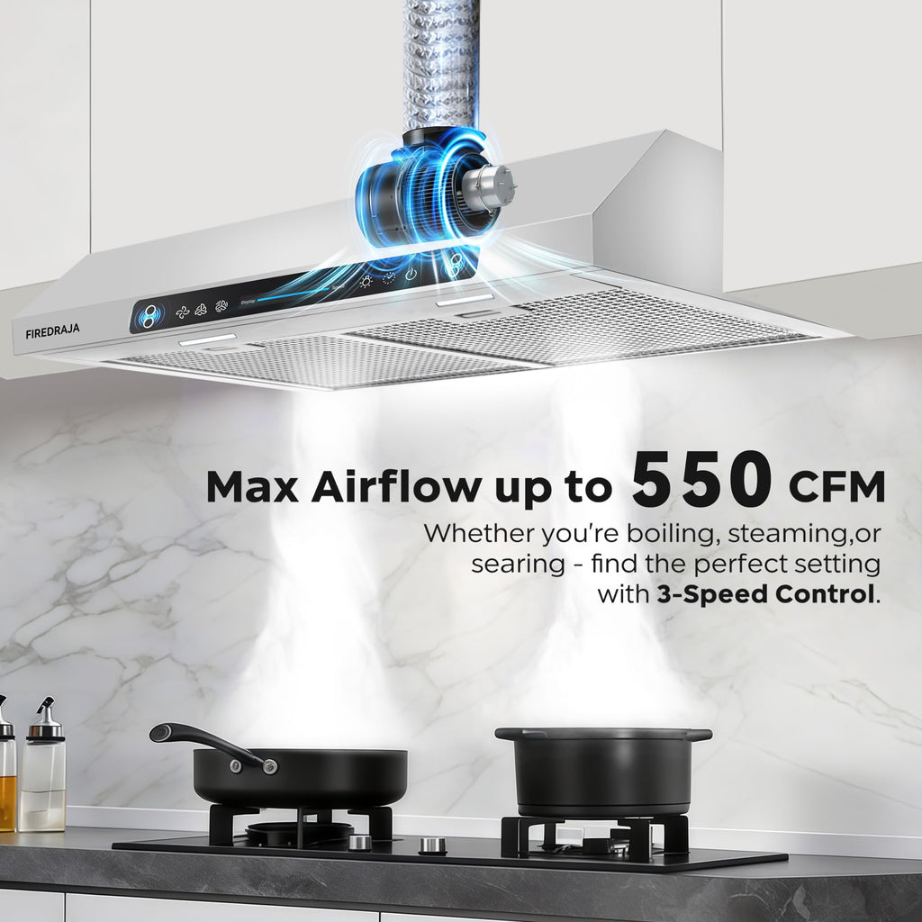 30 Inch 550 CFM Stainless Steel Under Cabinet Range Hood A660