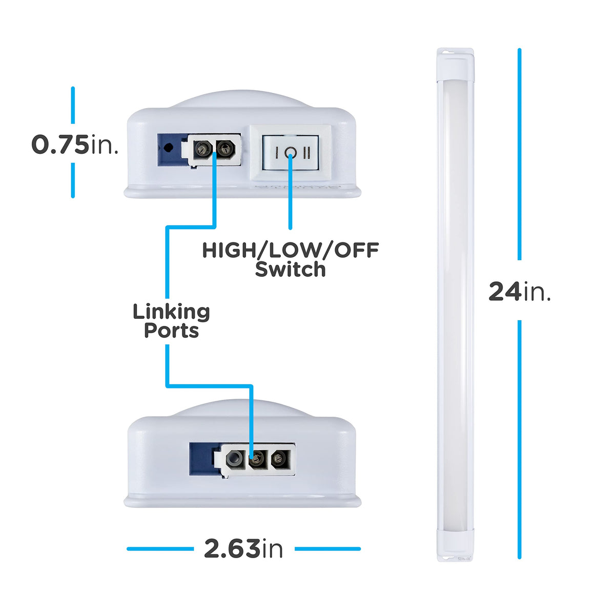 24 Inch Plug In Under Cabinet Light B983342
