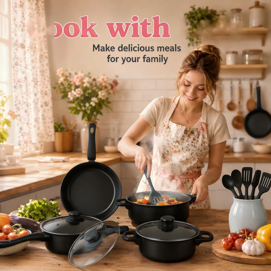 12 Piece Non Stick Cookware Set U250166