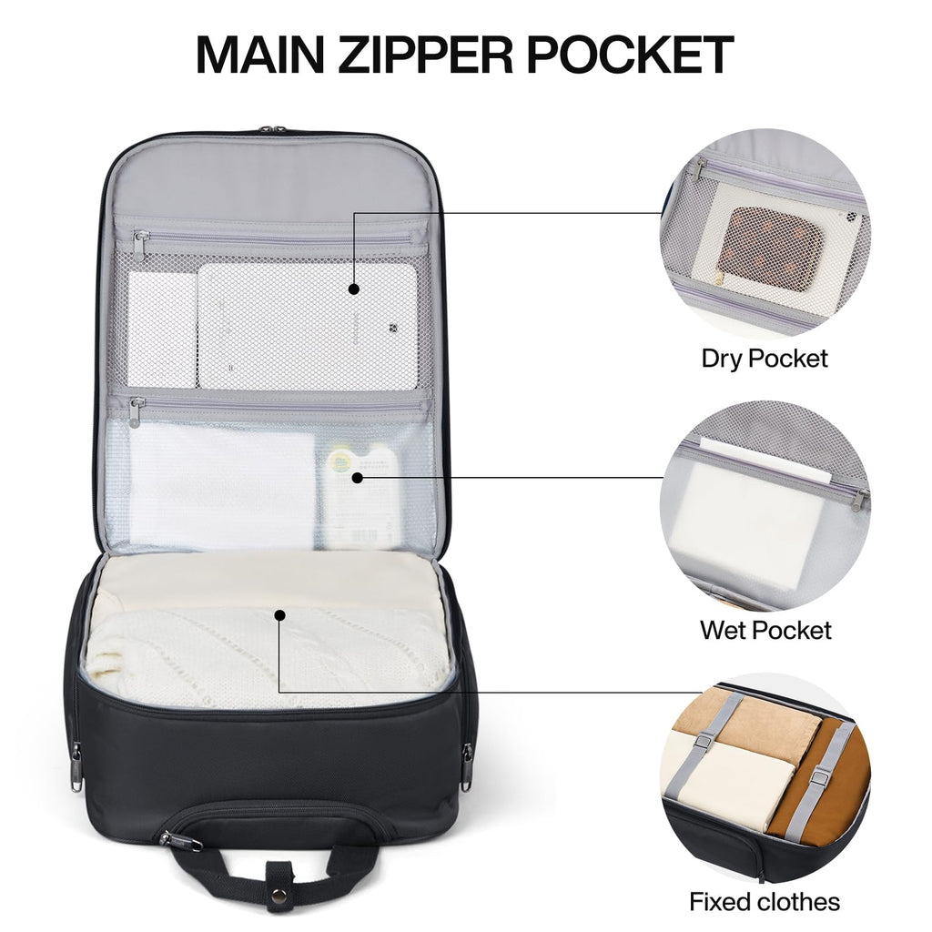 16 Inch Underseat Carry On Luggage with 2 Wheels Q556