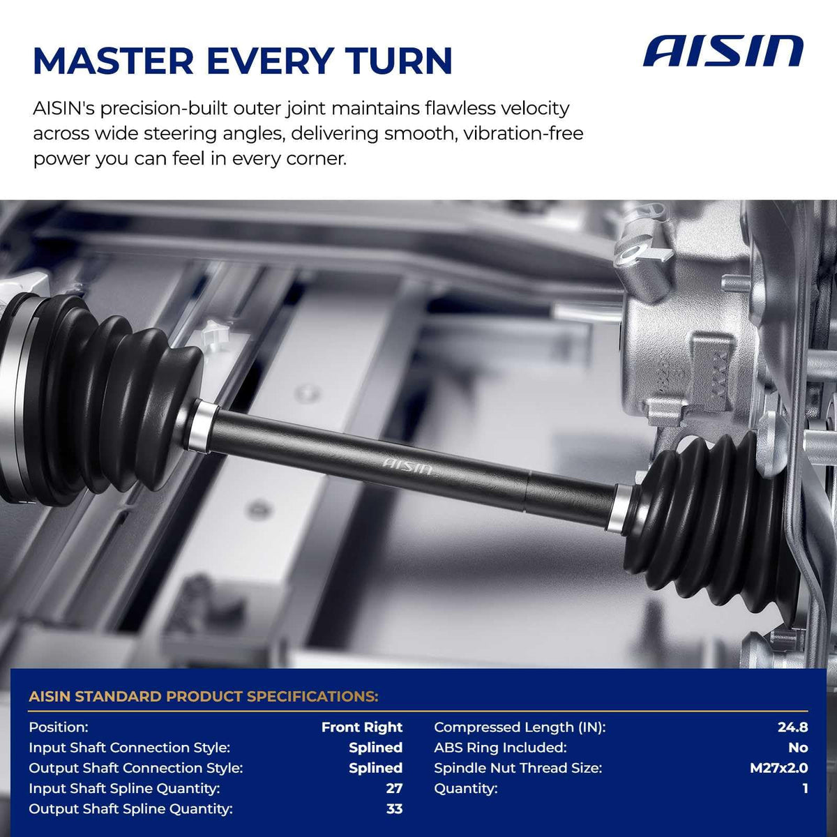 Front Right CV Axle Assembly B71126