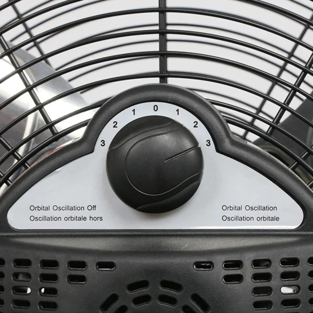 High Velocity Metal Orbital Floor Fan, 3 Speeds, Black, 20in N373501
