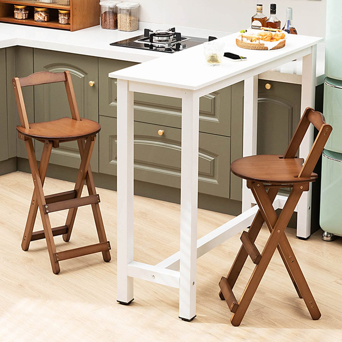 Folding Bar Stool Bamboo Kitchen Stools Z211970