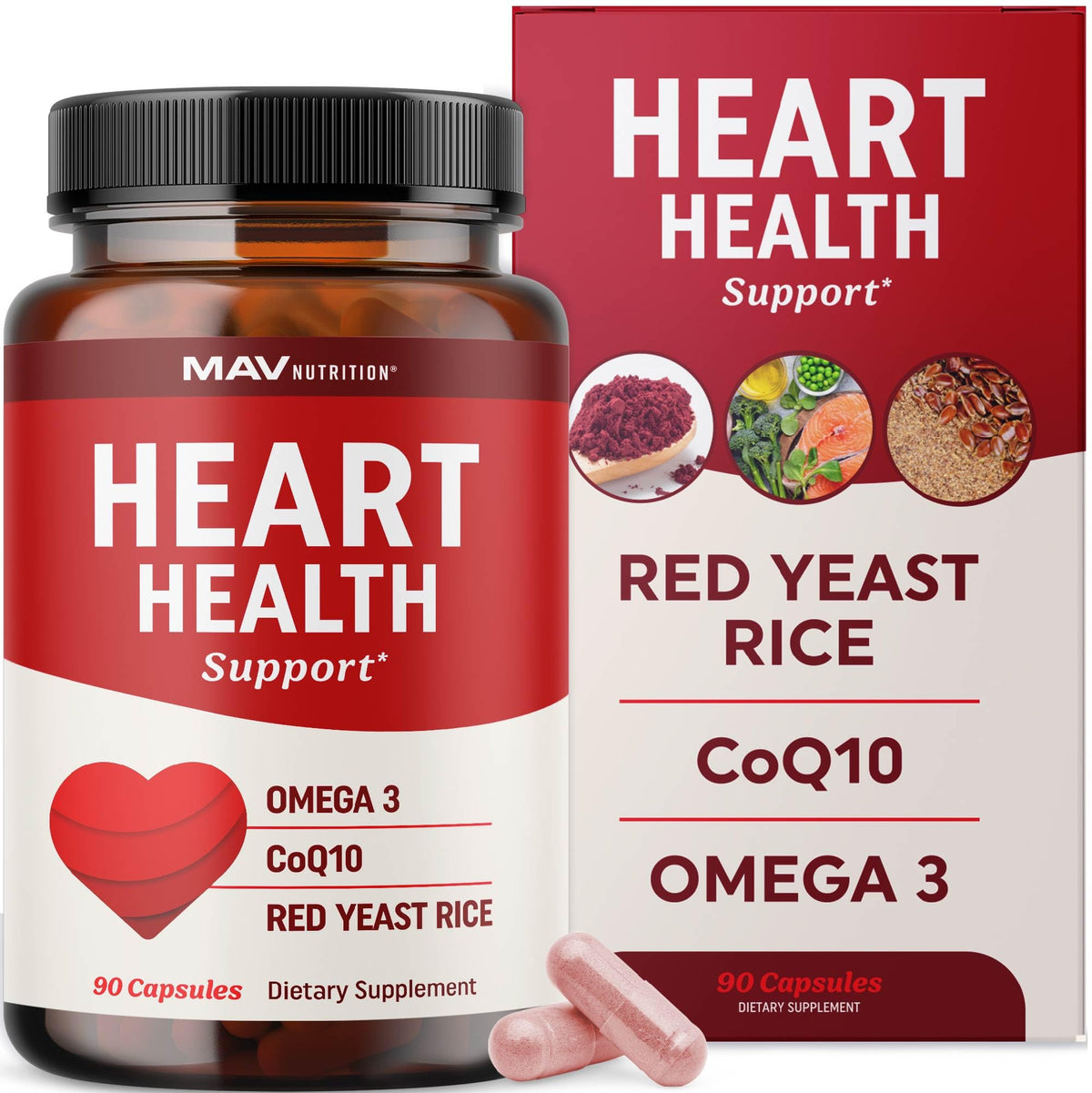 Red Yeast Rice with CoQ10 + Omega 3 1200mg K445