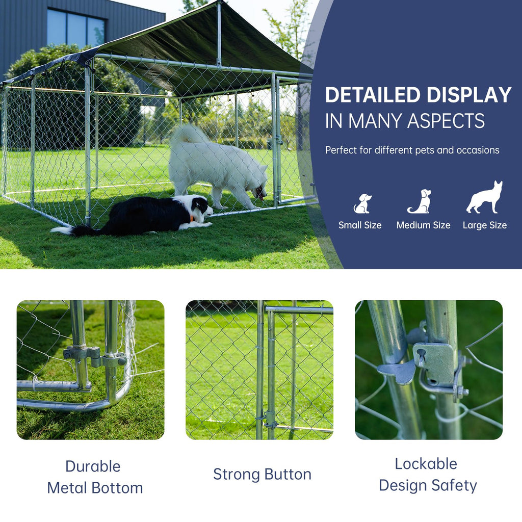 Heavy Duty Steel Dog Kennel with Secure Lock U485620