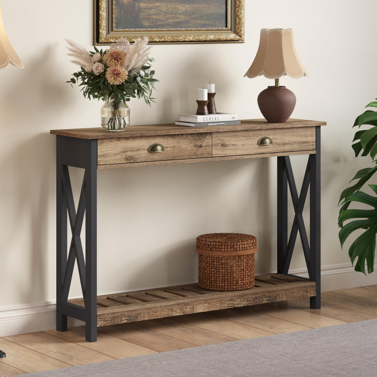 Farmhouse Console Table with Drawer T50108