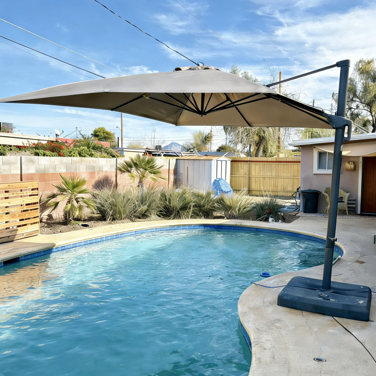 10' x 13' Cantilever Umbrella with Base V90539