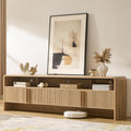70" Fluted TV Stand with 2 Storage Cabinets C458