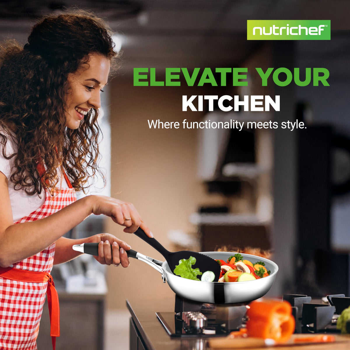 12-Piece Stainless Steel Non-Stick Cookware Set P1495