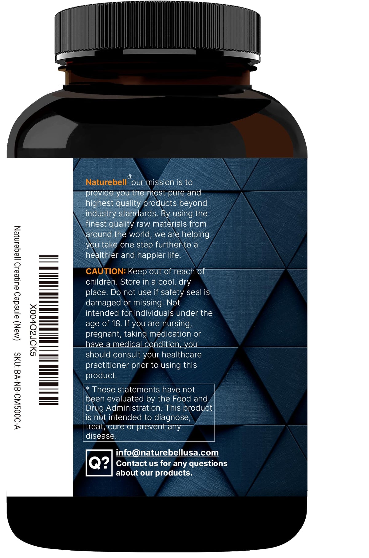 Micronized Unflavored Creatine Monohydrate Capsules 5,000mg 500 Count G73013