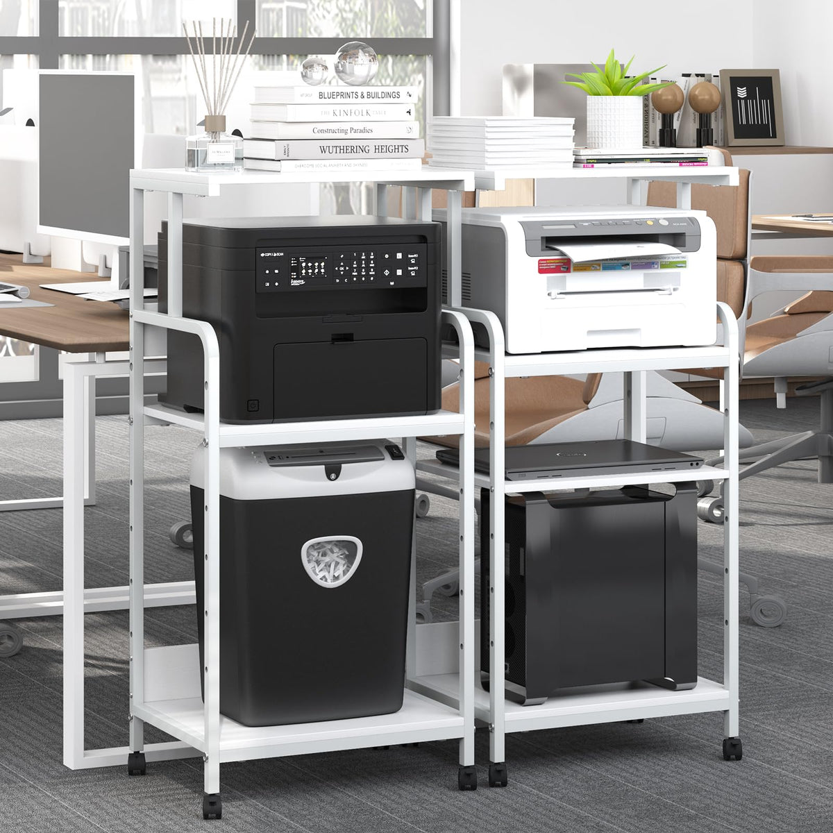 4-Tier Printer Stand with Storage Shelf V602148
