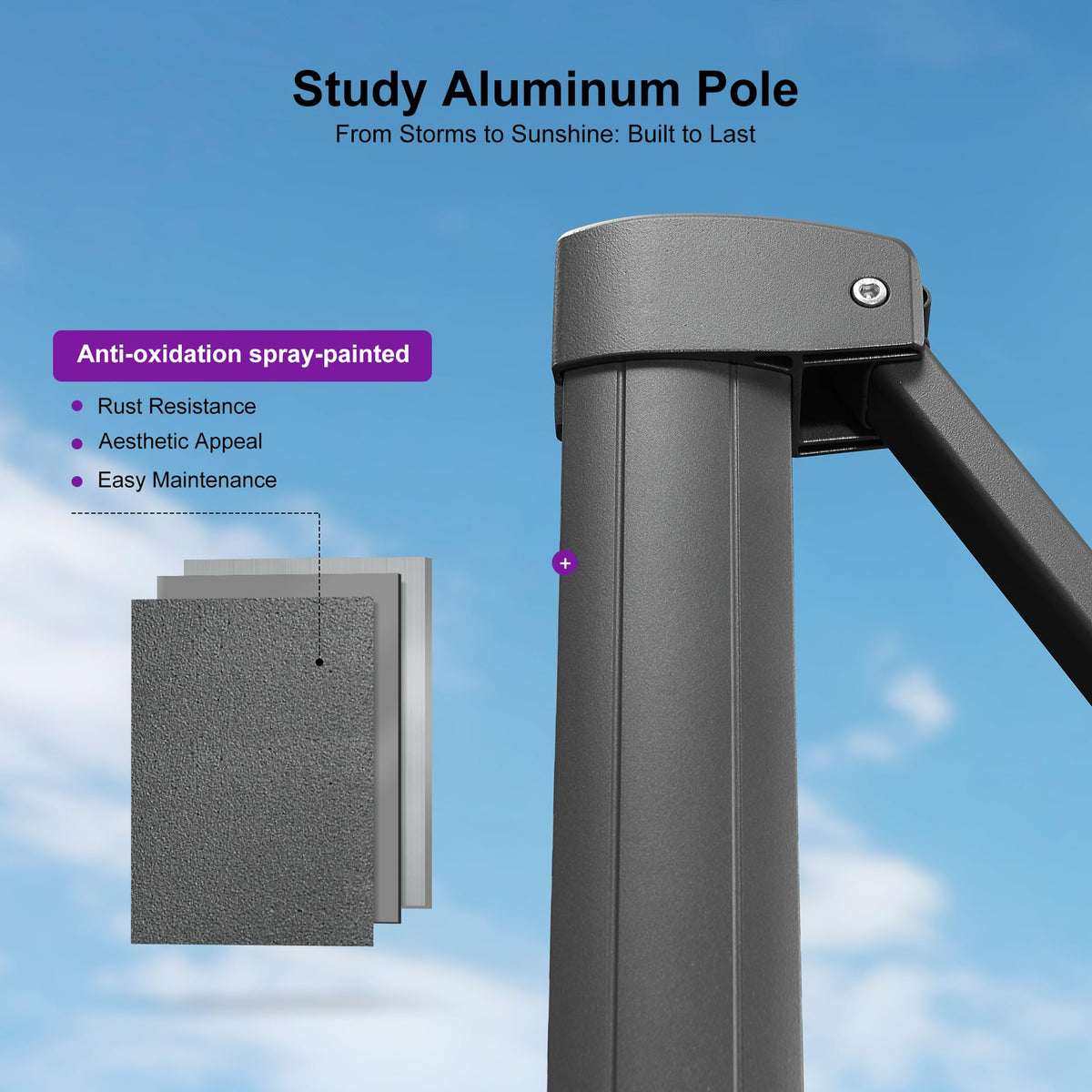 10' x 13' Cantilever Umbrella with Base V90539