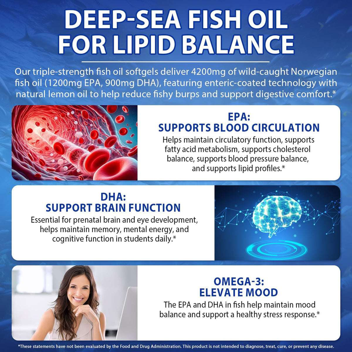 Omega 3 Fish Oil Softgels 4200mg 240 Softgels F648430
