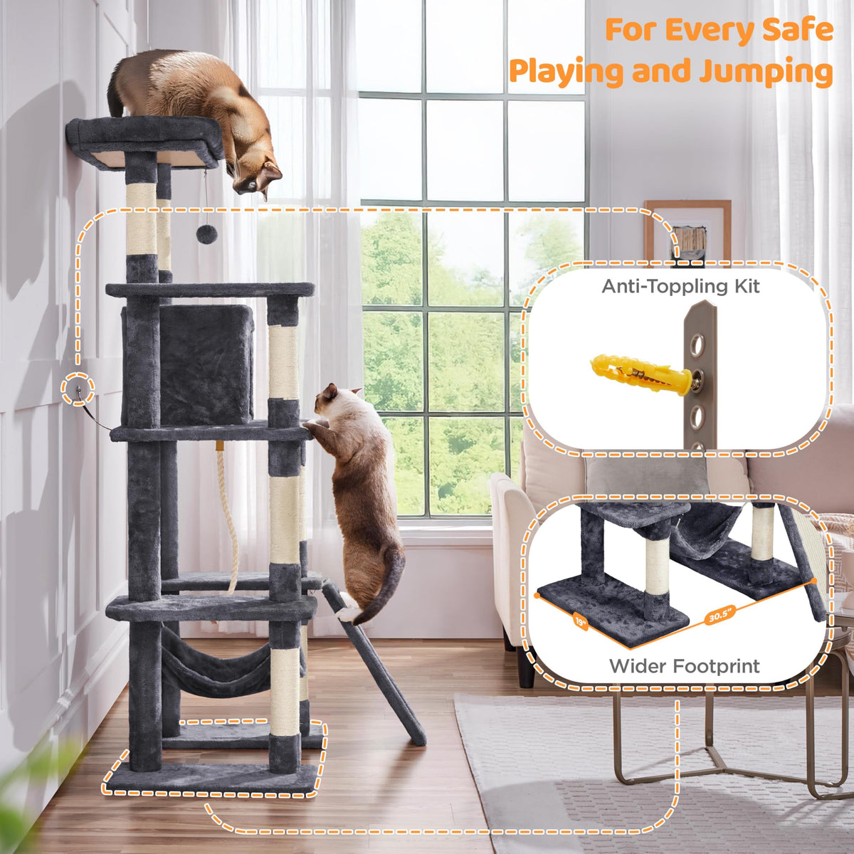 63in Large Cat Tree E445