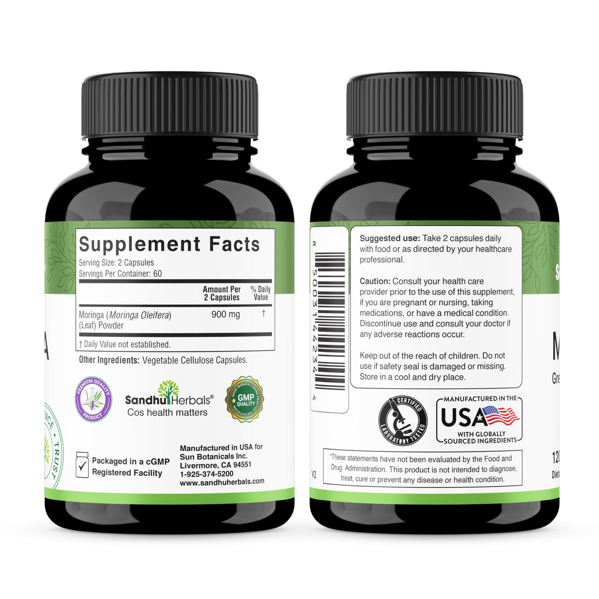 120 Count 900mg Moringa Capsules C91259