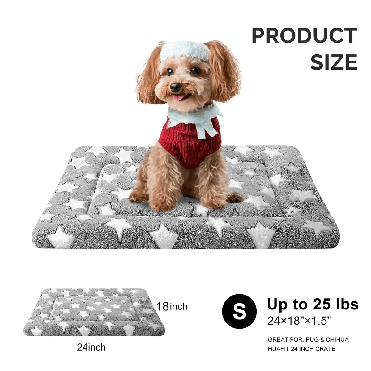 Reversible Machine Washable Dog Bed Mat W941