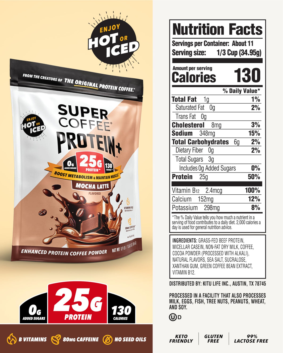 Instant Coffee Mocha 25g Protein 14oz P34918