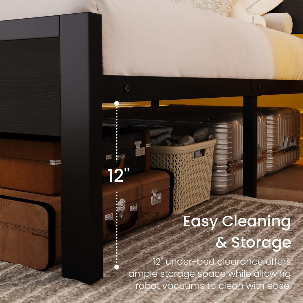 Full Size Bed Frame with Charging Station A223201