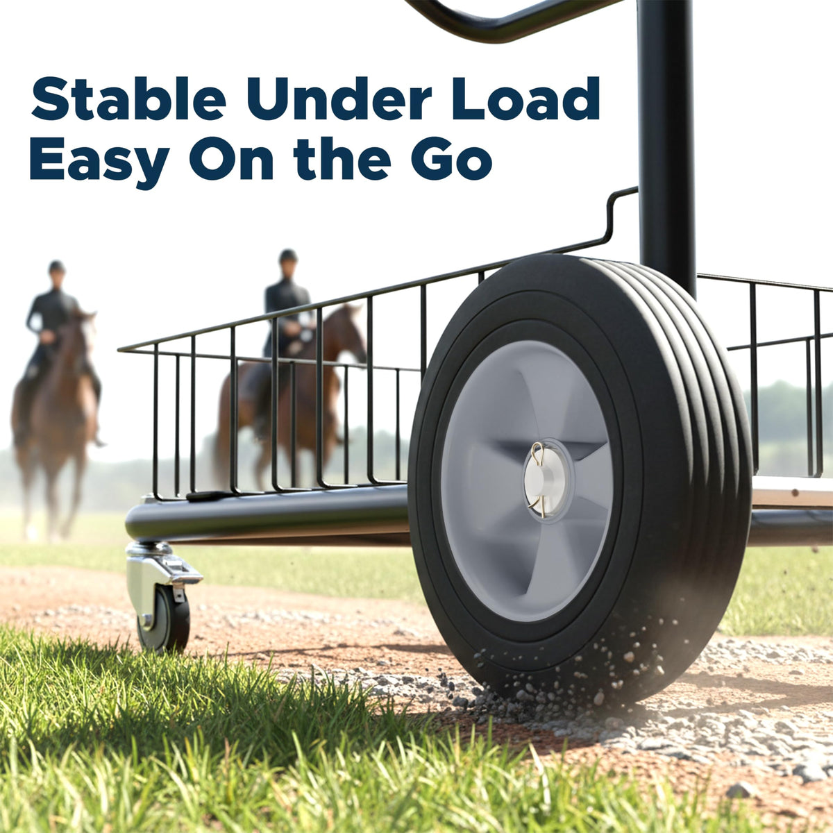 220 Lbs Rolling Saddle Rack Cart with Basket G401494