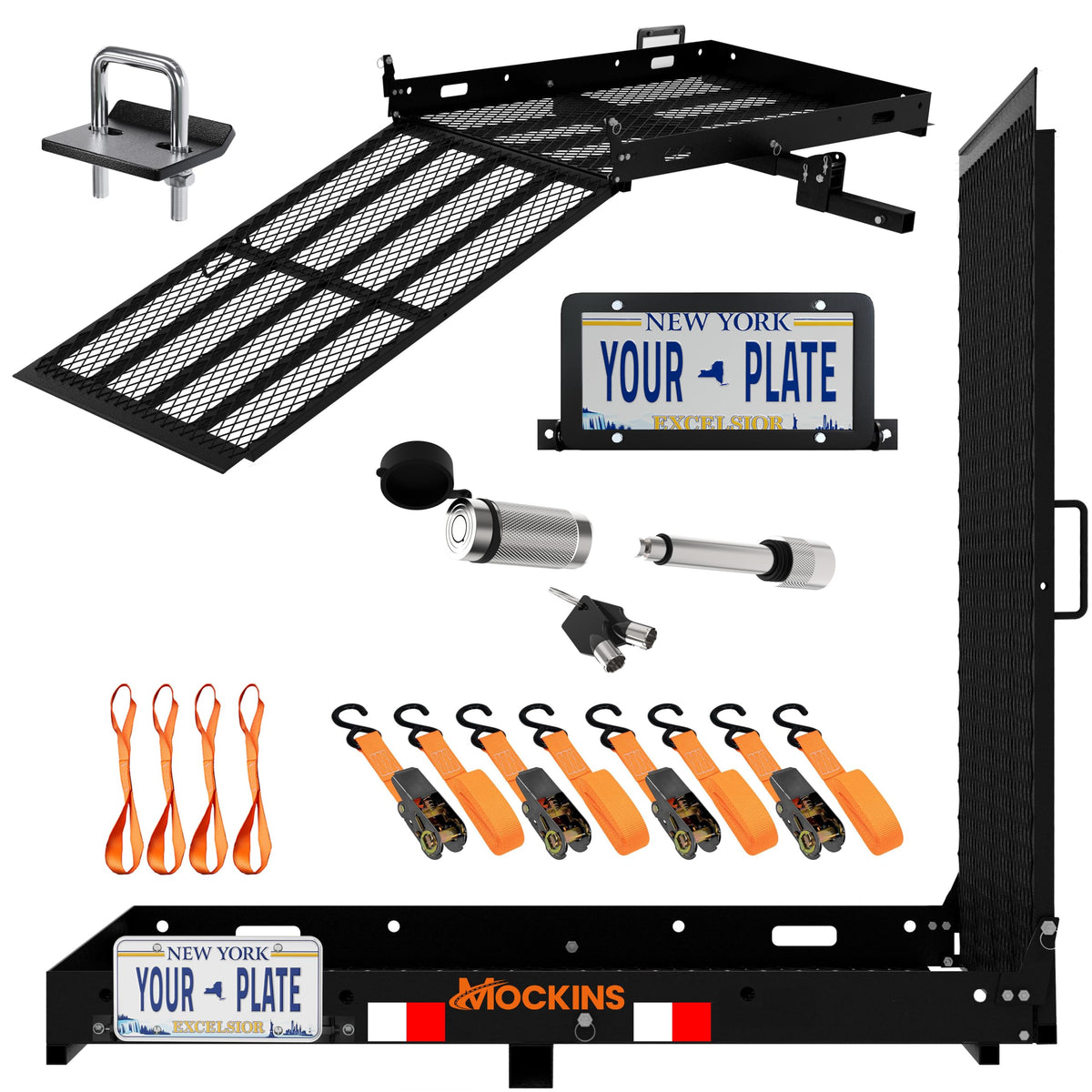500lb Capacity Trailer Hitch Cargo Carrier with Ramp Z59901
