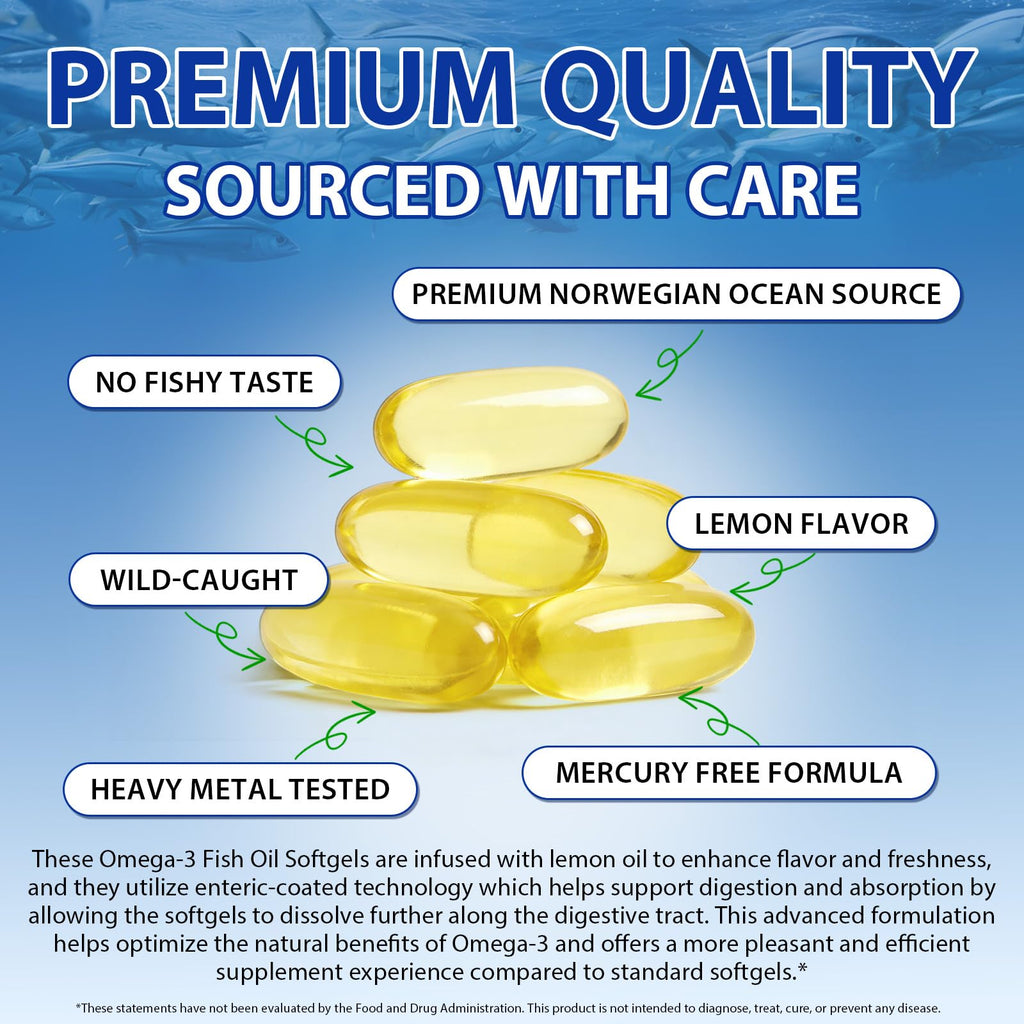 Omega 3 Fish Oil Softgels 4200mg 240 Softgels F648430