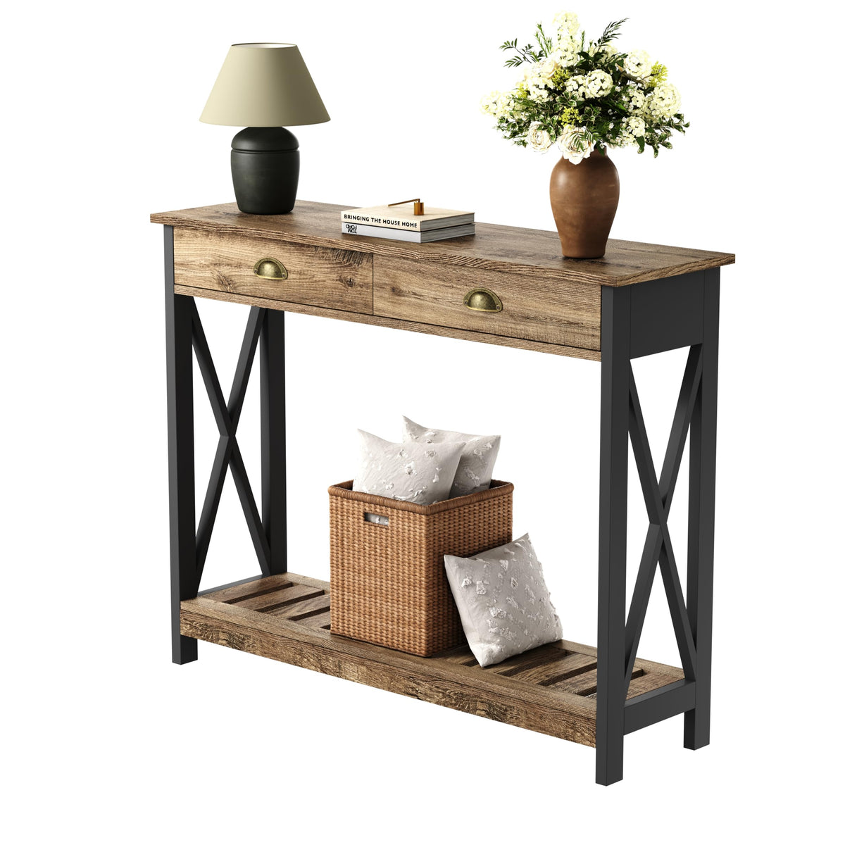 Farmhouse Console Table with Drawer T50108