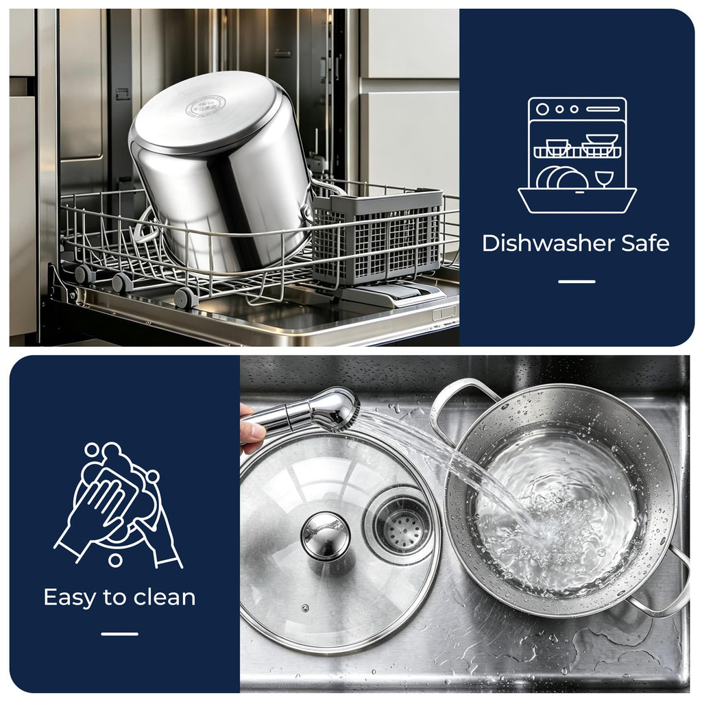 12 Qt Stainless Steel Stock Pot with Lid V95540
