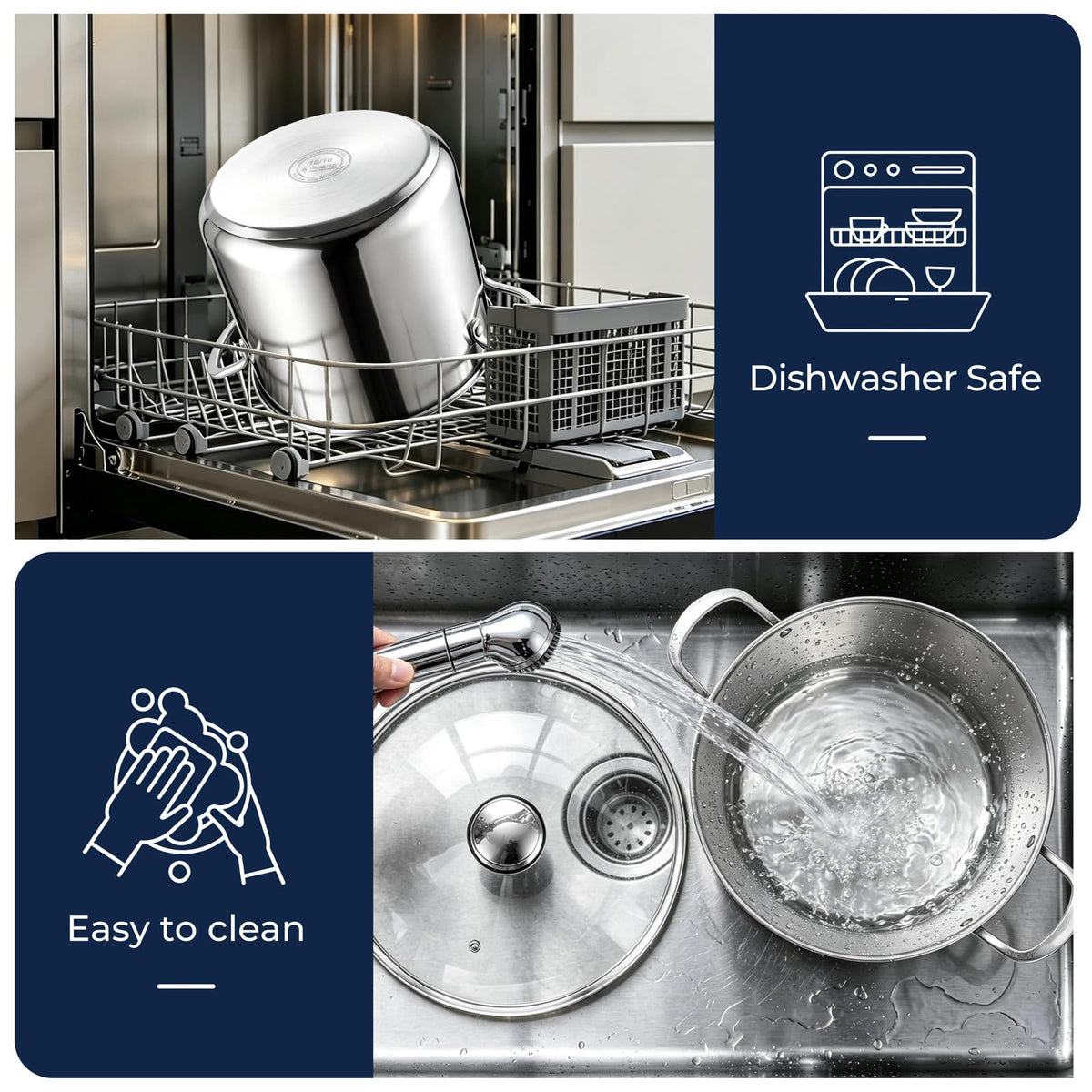 12 Qt Stainless Steel Stock Pot with Lid V95540