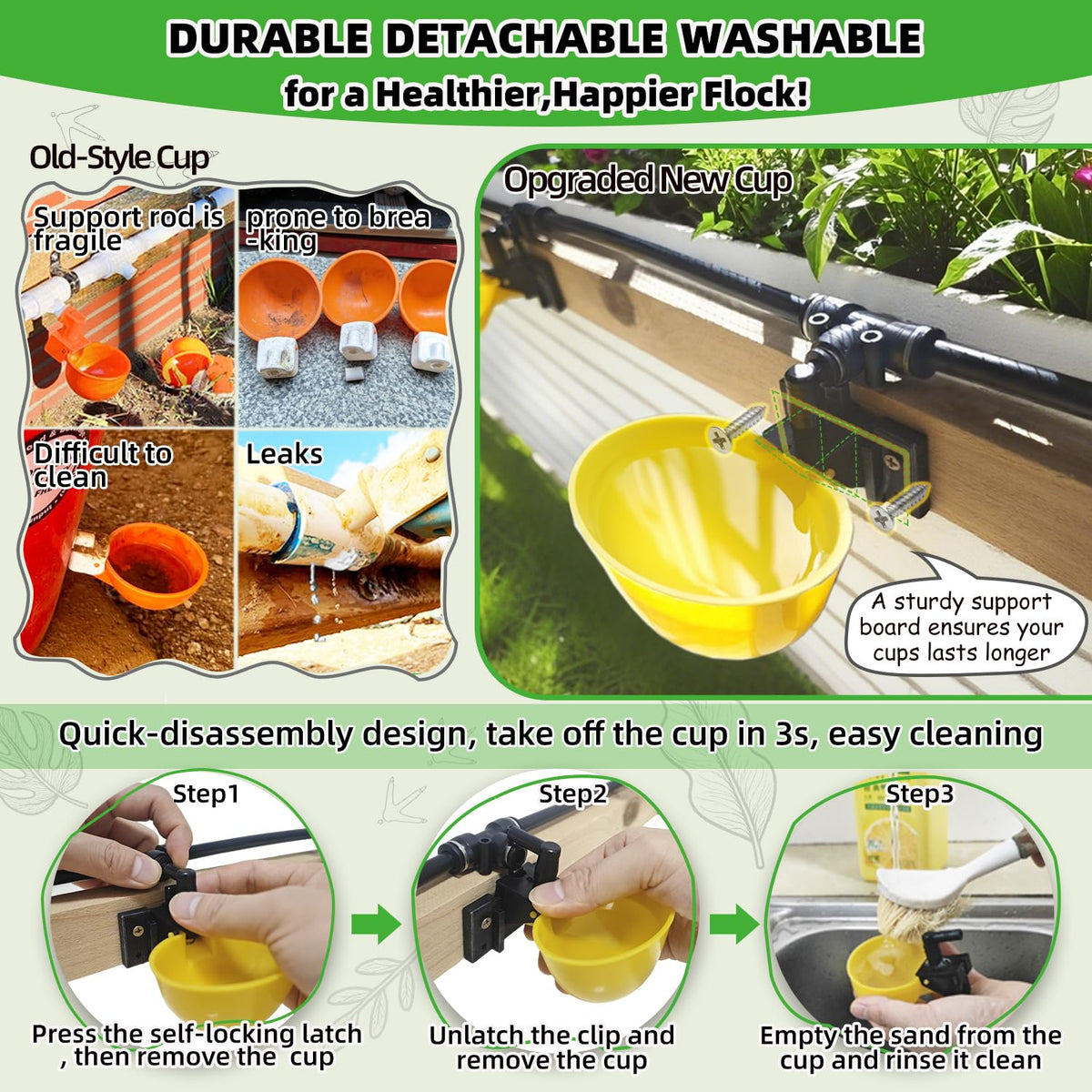 Automatic Chicken Water System Set with Water Cup X343