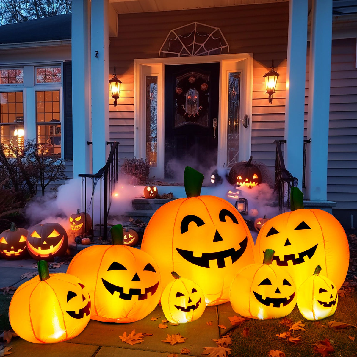 7.5FT Halloween Inflatables Outdoor Decorations Pumpkin H62922