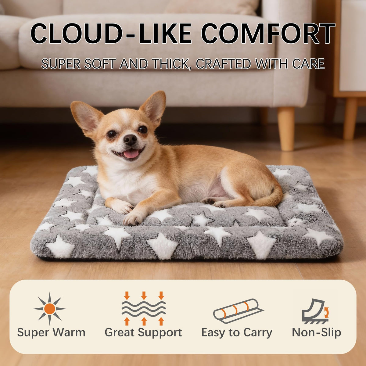 Reversible Machine Washable Dog Bed Mat W941