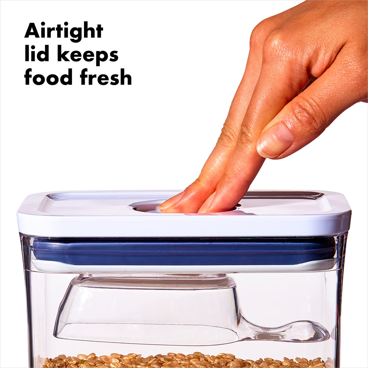 6.0 Qt Airtight BPA Free Clear Pet Food Storage Container with Half Scoop W6450