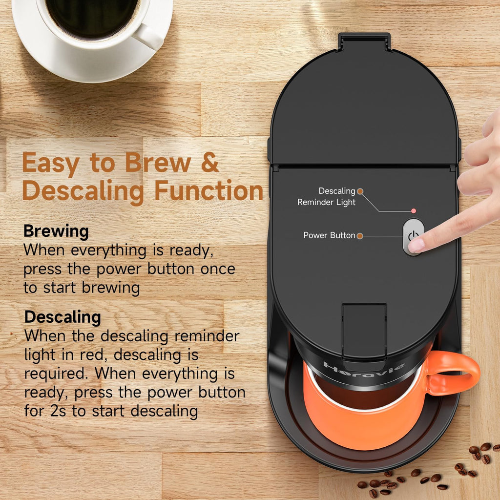 Single Serve Coffee Maker for K-Cup & Grounds H247