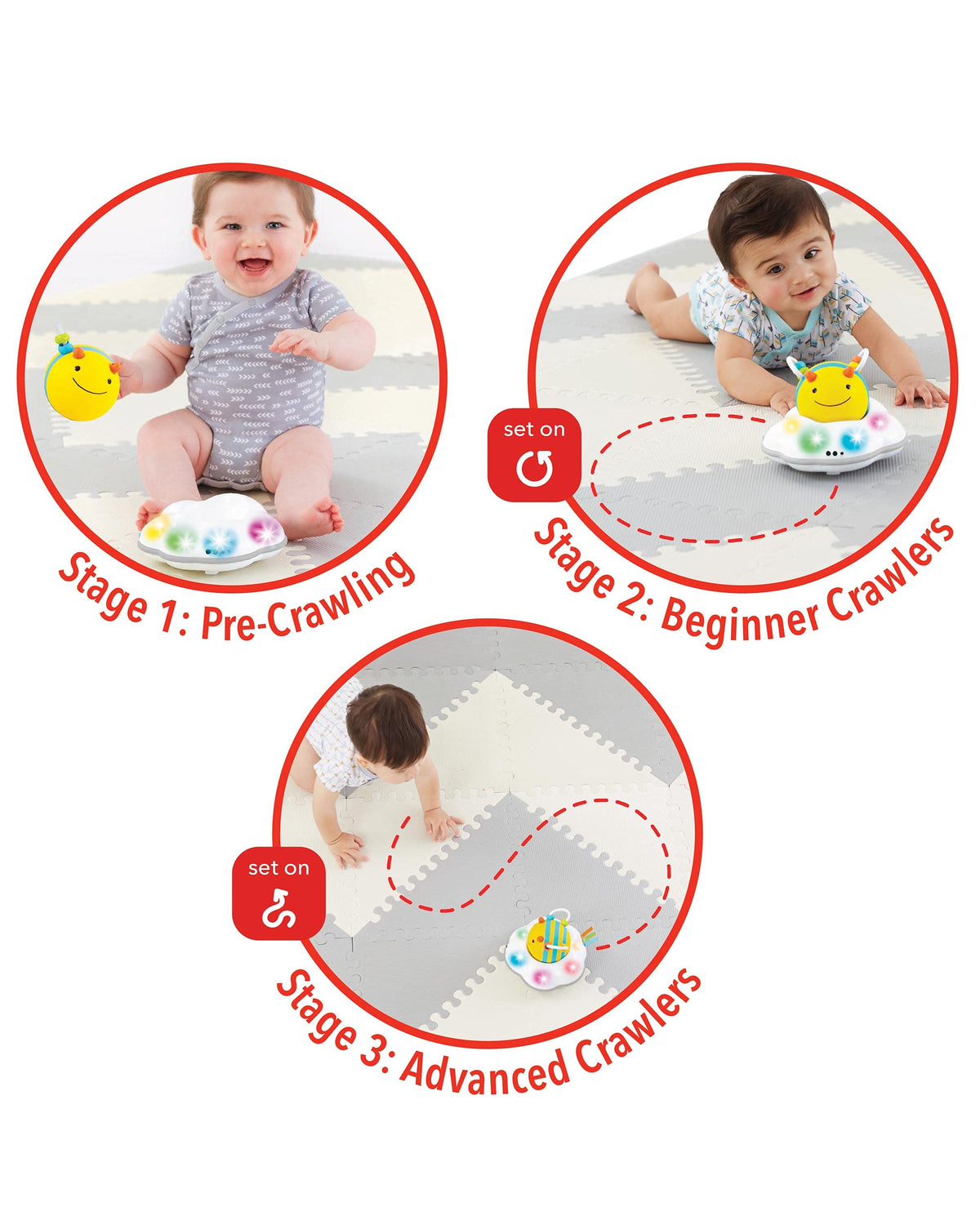 3 in 1 Baby Activity Center + 3-Stage Developmental Learning Crawl Toy E8489
