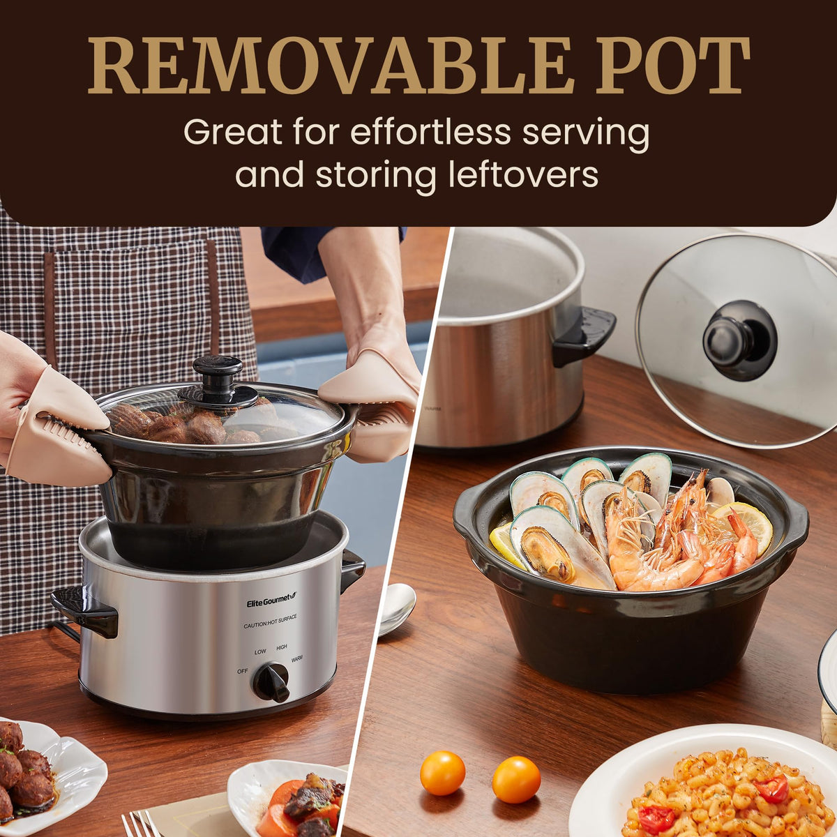 Electric Oval Slow Cooker, 2 Qt, Stainless Steel A2052