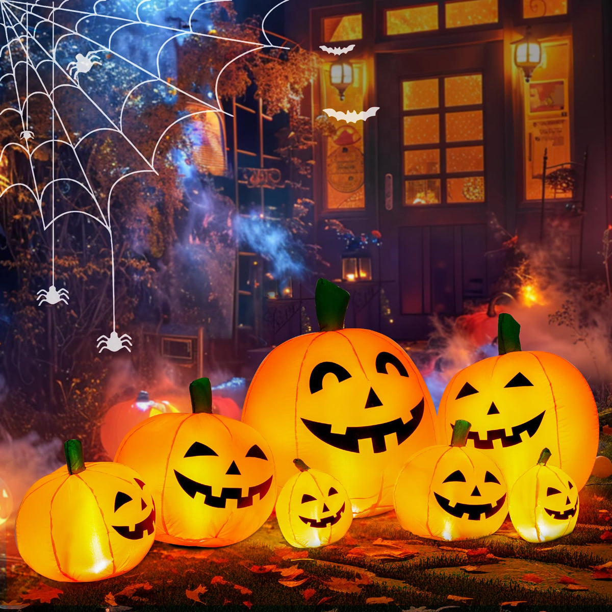 7.5FT Halloween Inflatables Outdoor Decorations Pumpkin H62922