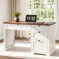 47" White Executive Desk with 4 Drawers A56318