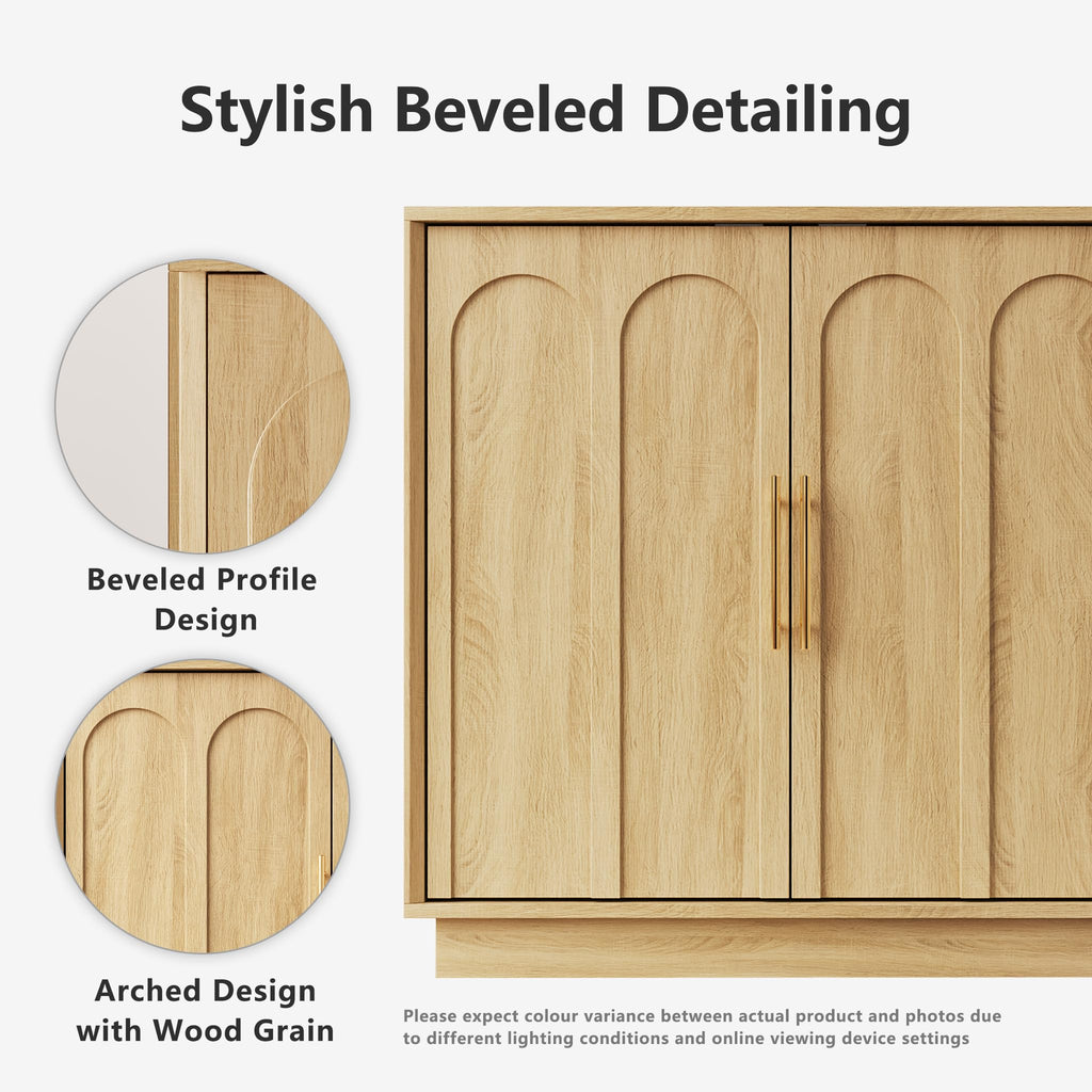 31.5" Oak Sideboard Buffet Cabinet with Storage C523