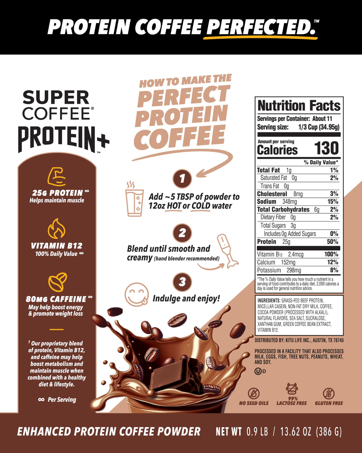 Instant Coffee Mocha 25g Protein 14oz P34918