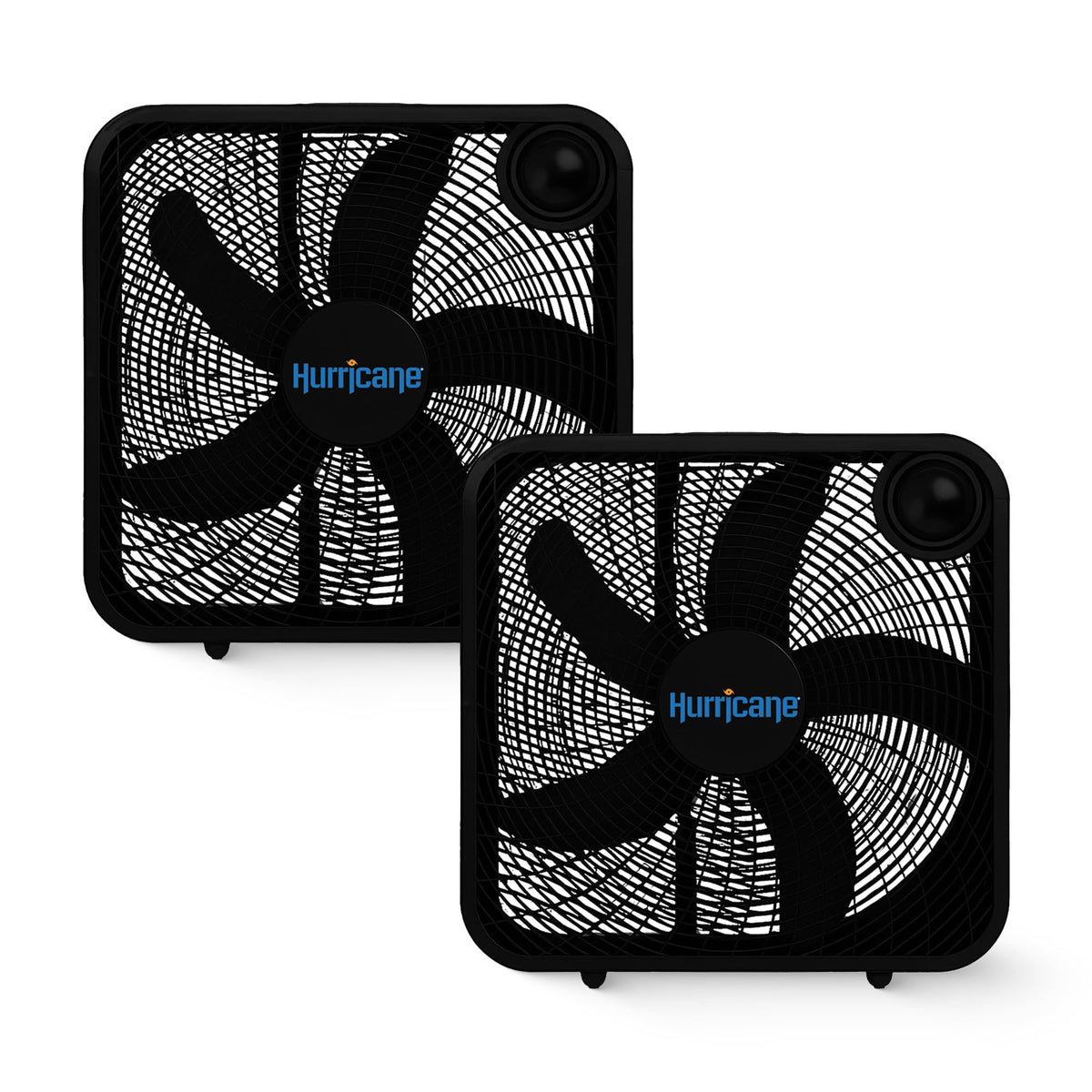 Black 3 Speed 20in Floor Box Fan, 2 Pack M40423