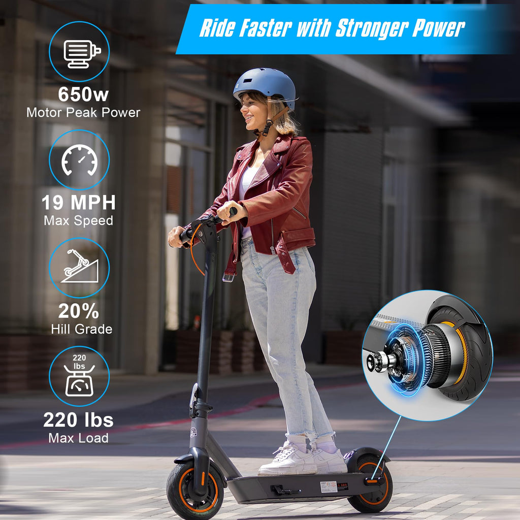 Adult Electric Scooter, 500W Motor, 40.4 Miles Long Range W660934