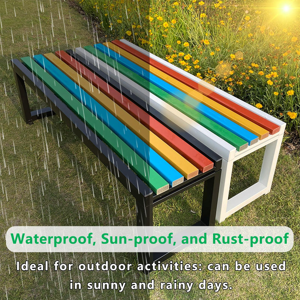 Weatherproof Metal Garden Bench 150 × 40 × 45 cm W565770