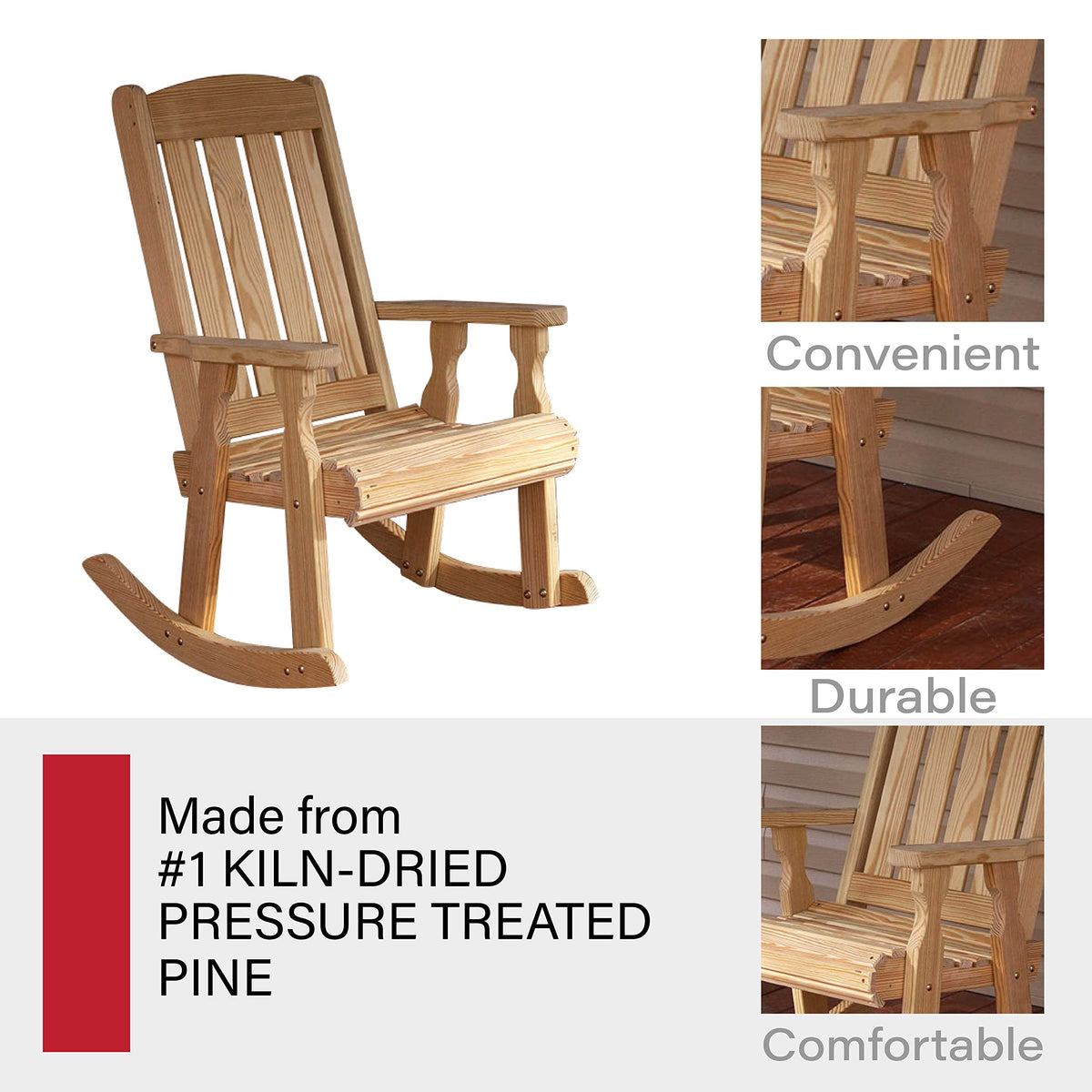 Heavy Duty Pressure Treated Rocking Chair X208053