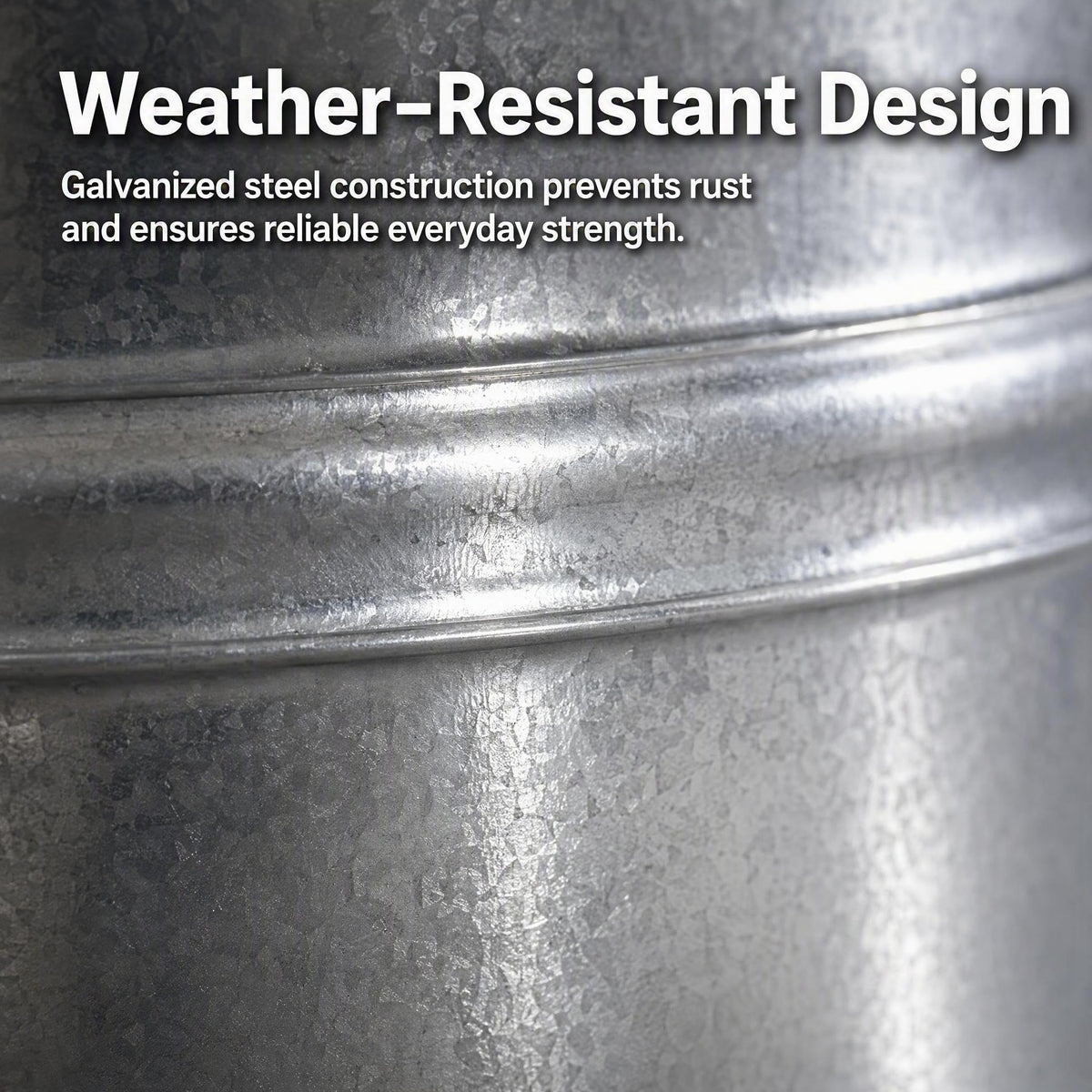 6 Gallon Galvanized Steel Storage Can with Locking Lid P58413