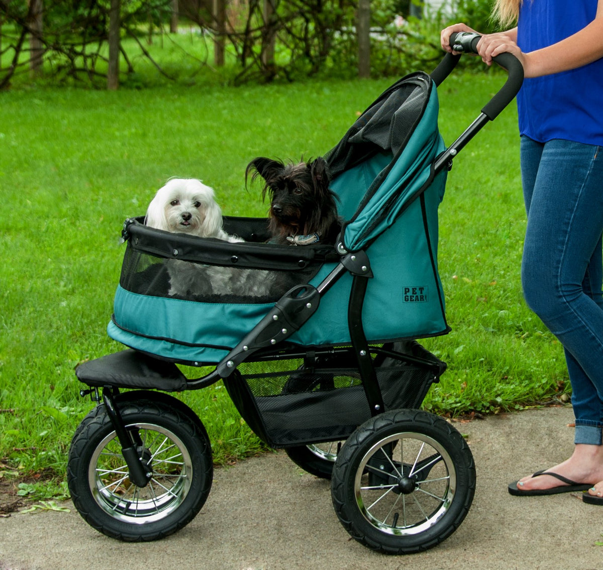 Double Pet Stroller with Weather Cover K288